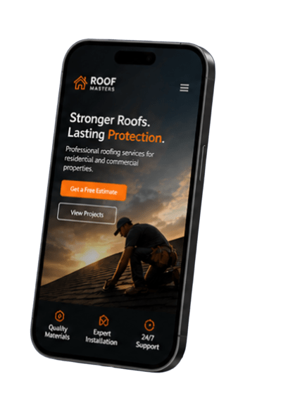 Phone website mockup